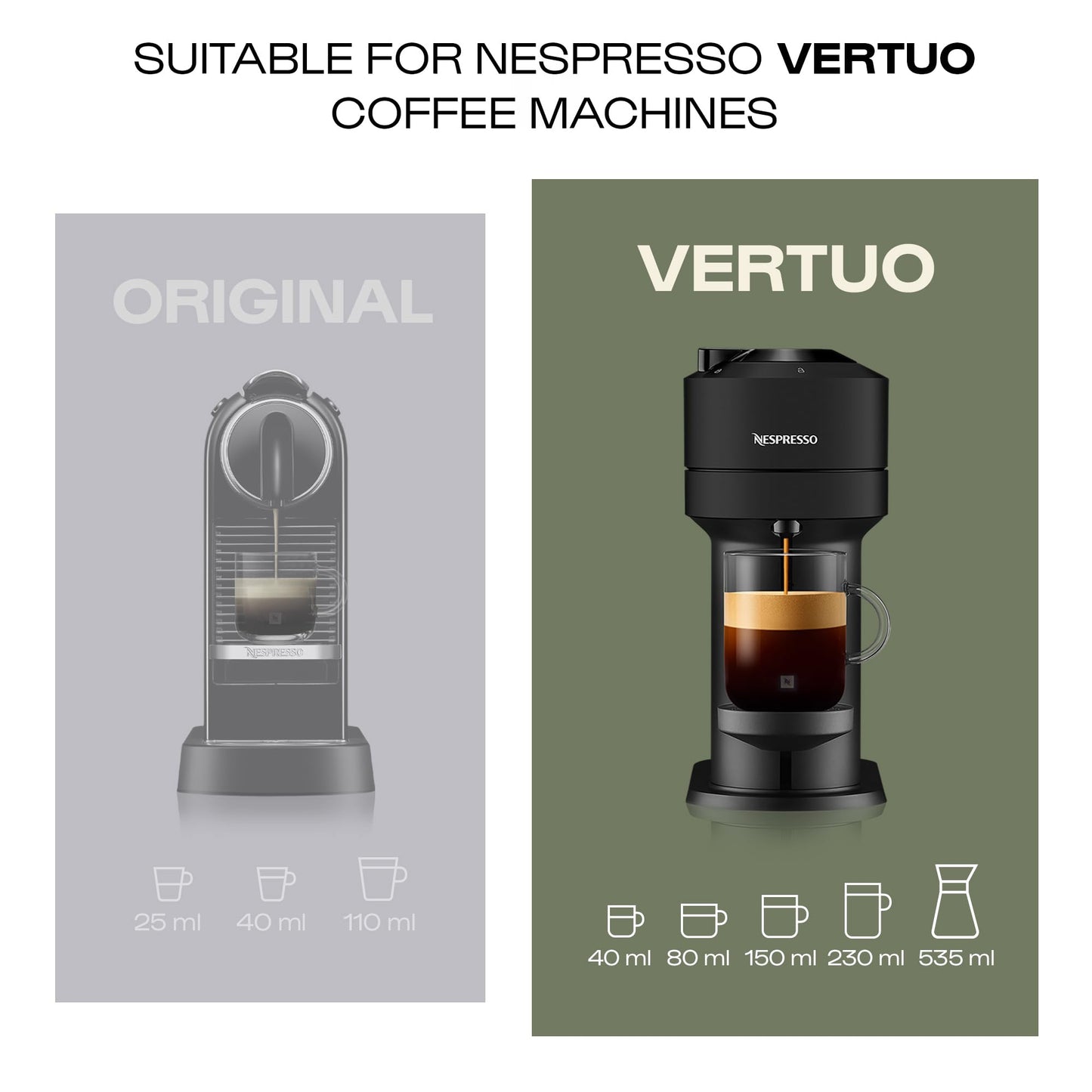 Nespresso Vertuo Coffee Pods Espresso Variety Pack - 30 Capsules (3 sleeves) Includes 10 Altissio, 10 Diavolto, 10 Voltesso Pods