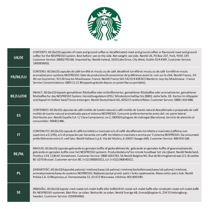STARBUCKS Discovery Variety Pack by Nespresso, All Roast Types Coffee Capsules 6 x 10 (60 Capsules) - Amazon Exclusive
